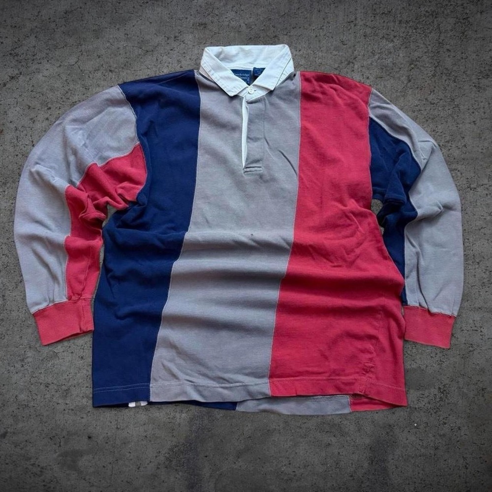 Vintage Cambridge Classics Rugby Long Sleeve Polo Size Large 90s Retro Grunge